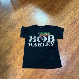 Zion Rootswear Black Bob Marley Tee